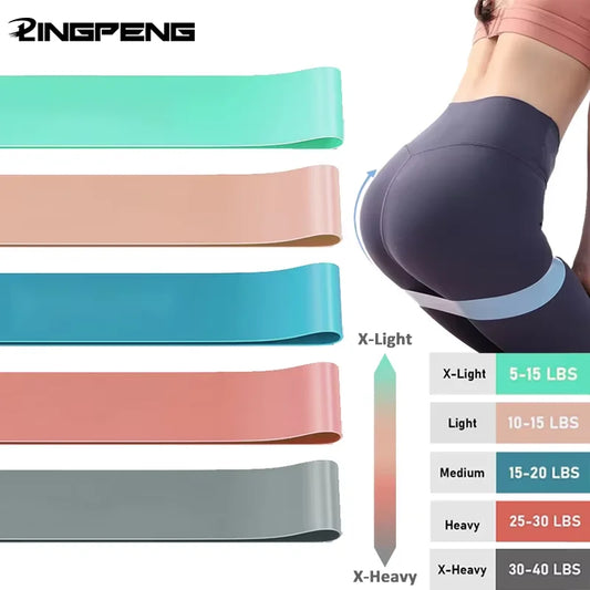 Five Piece Set Yoga Elastic Band, Exercise Resistance Band, Fitness Band, Tension Loop, Hip Training Tension Band