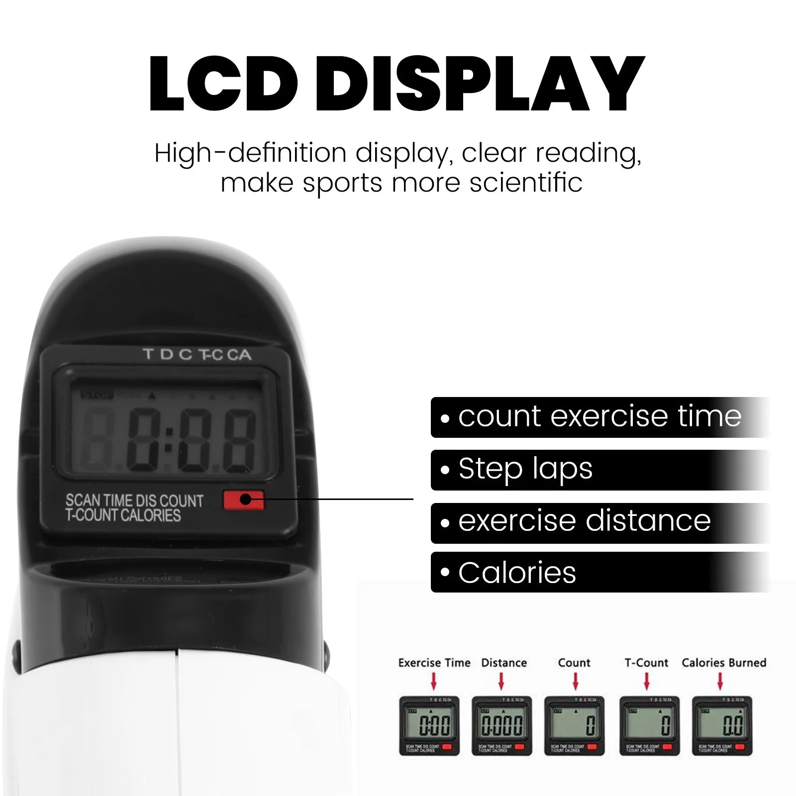 Under Desk Exercise Bike,Stationary Foot Pedal Exerciser,Portable Mini Exercise Bike with LCD Screen Displays for Leg/Arm Fitness and Health,White