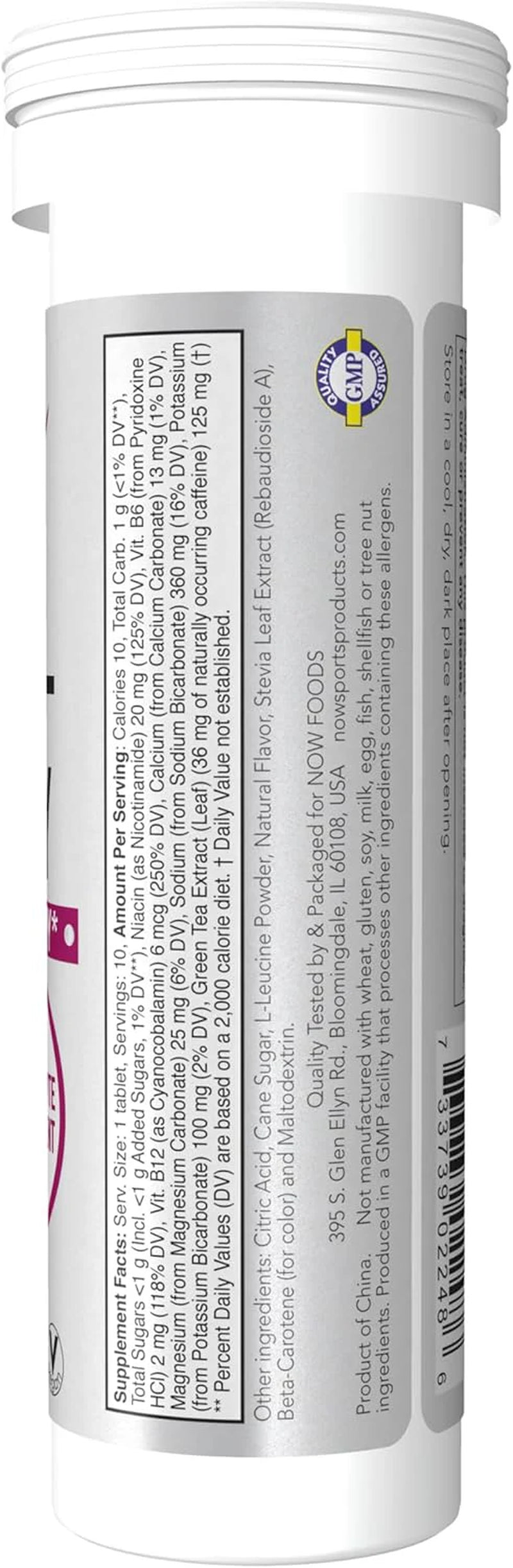 NOW Foods Sports Nutrition, Effervescent Effer-Energy, Electrolyte Supplement, Energy*/ Recovery*, Tropical Punch, 10 Tablets